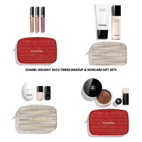 chanel 2022 holiday gift set|chanel holiday tweed makeup.